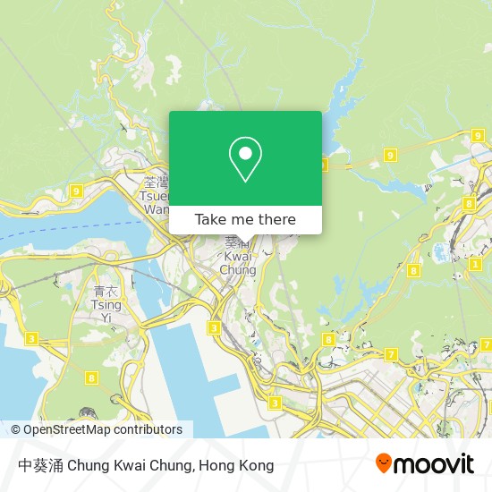 中葵涌 Chung Kwai Chung map