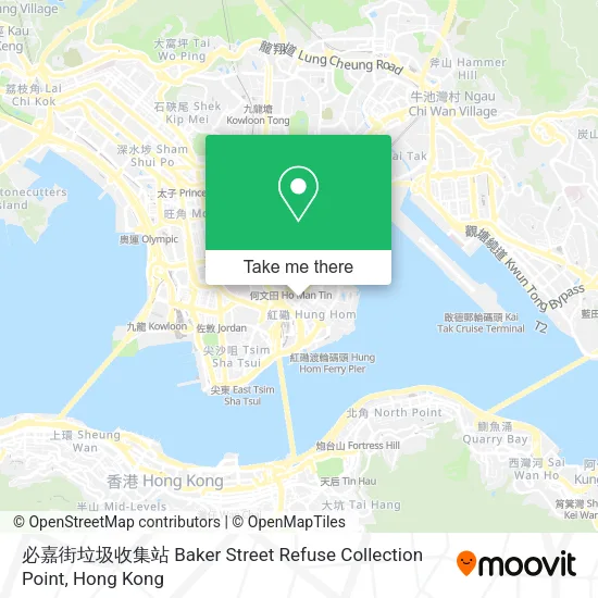 必嘉街垃圾收集站 Baker Street Refuse Collection Point map