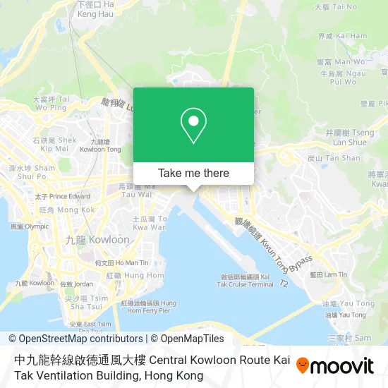 中九龍幹線啟德通風大樓 Central Kowloon Route Kai Tak Ventilation Building map