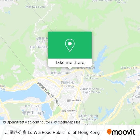 老圍路公廁 Lo Wai Road Public Toilet map