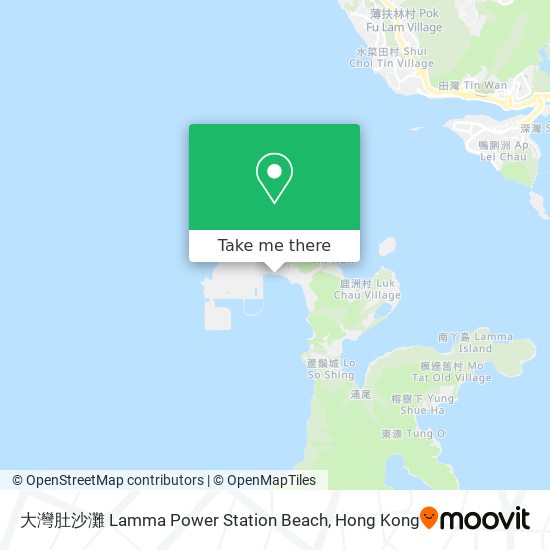 大灣肚沙灘 Lamma Power Station Beach map