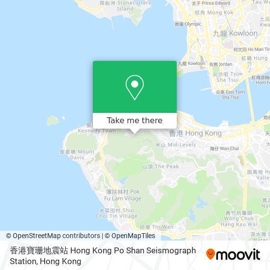 香港寶珊地震站 Hong Kong Po Shan Seismograph Station地圖