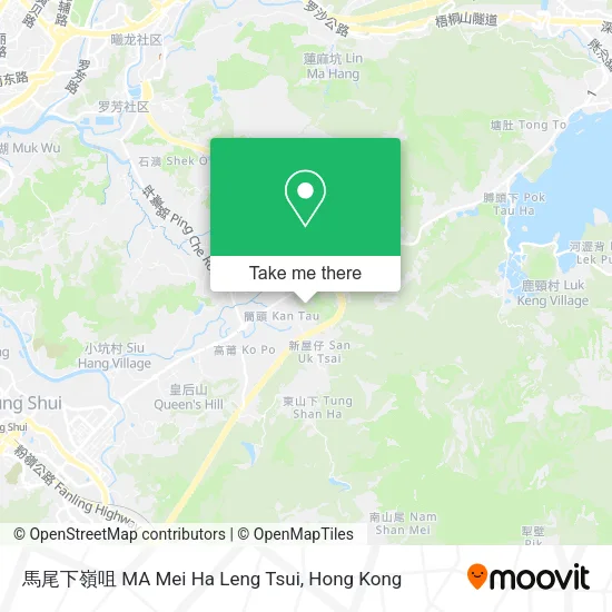 馬尾下嶺咀 MA Mei Ha Leng Tsui map