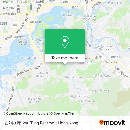 古洞水塘 Kwu Tung Reservoir地圖