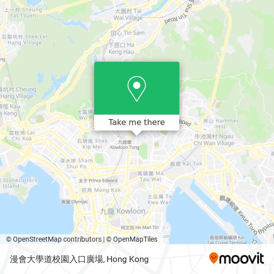 漫會大學道校園入口廣場 map