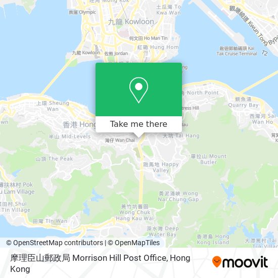 摩理臣山郵政局 Morrison Hill Post Office map