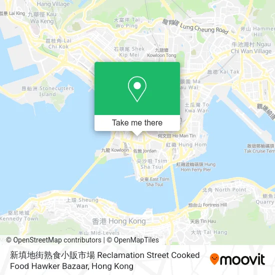 新填地街熟食小販市場 Reclamation Street Cooked Food Hawker Bazaar map