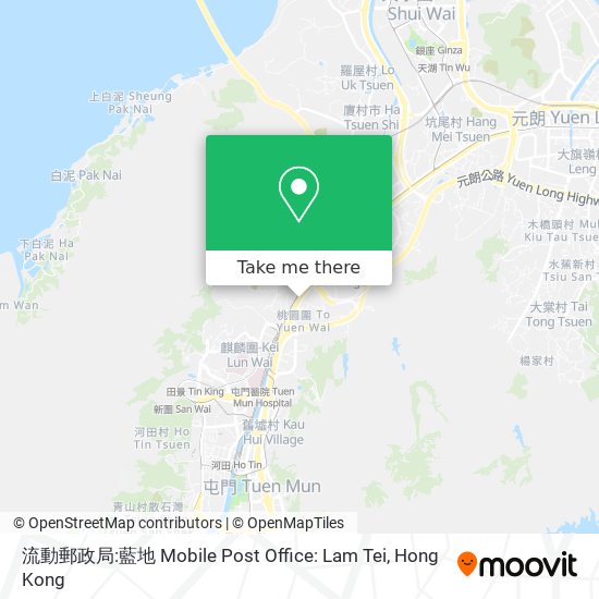 流動郵政局:藍地 Mobile Post Office: Lam Tei map