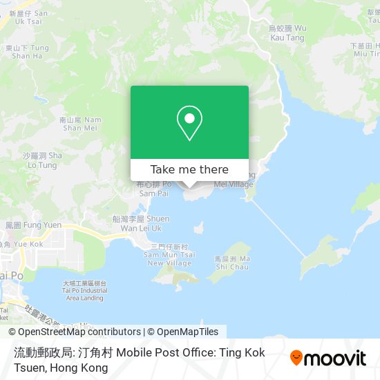 流動郵政局: 汀角村 Mobile Post Office: Ting Kok Tsuen map