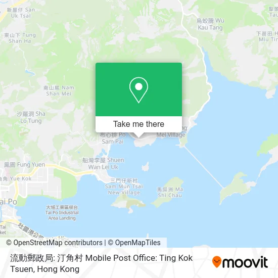 流動郵政局: 汀角村 Mobile Post Office: Ting Kok Tsuen map
