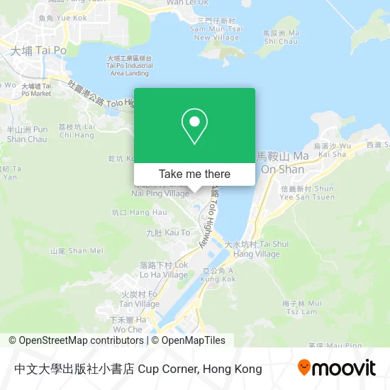 中文大學出版社小書店 Cup Corner map