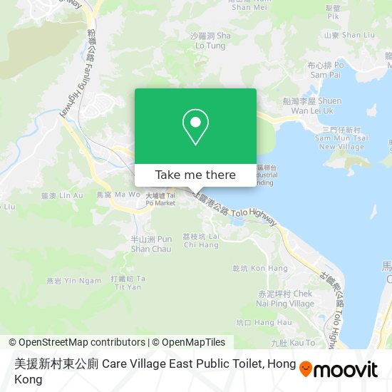 美援新村東公廁 Care Village East Public Toilet map