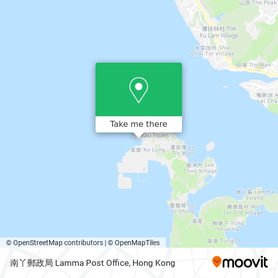 南丫郵政局 Lamma Post Office map