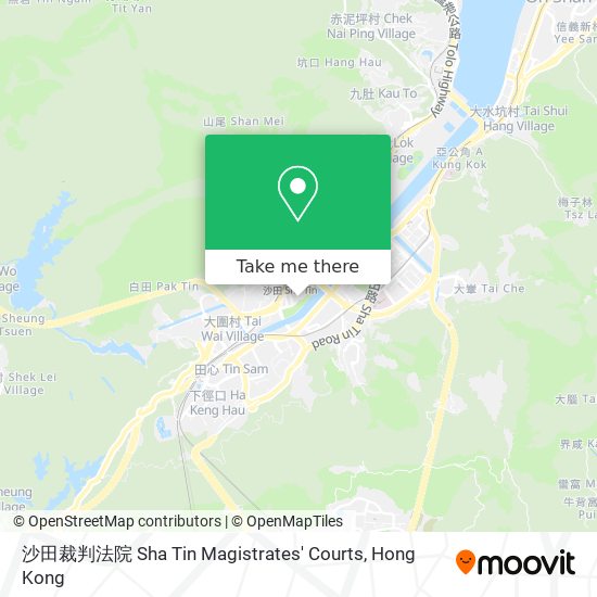 沙田裁判法院 Sha Tin Magistrates' Courts map