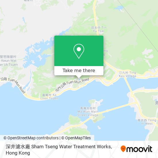 深井濾水廠 Sham Tseng Water Treatment Works map