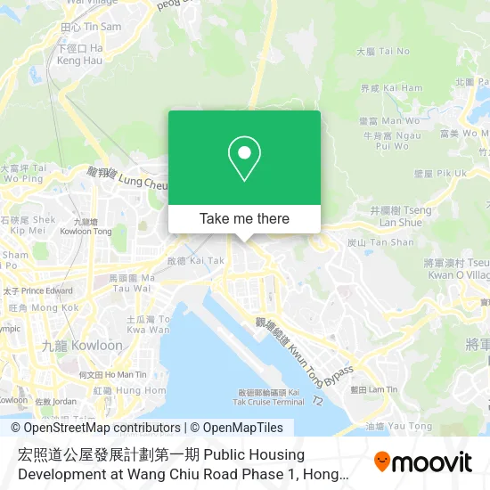 宏照道公屋發展計劃第一期 Public Housing Development at Wang Chiu Road Phase 1地圖