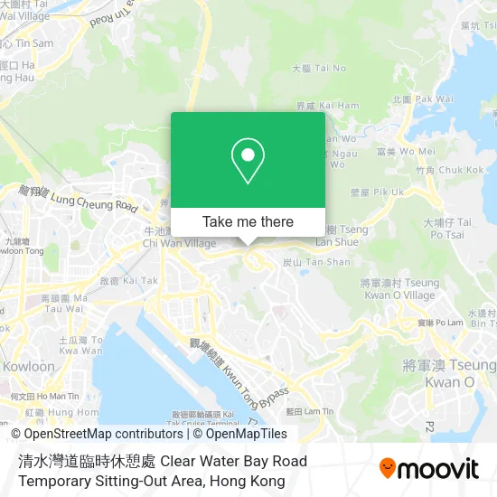 清水灣道臨時休憩處 Clear Water Bay Road Temporary Sitting-Out Area地圖