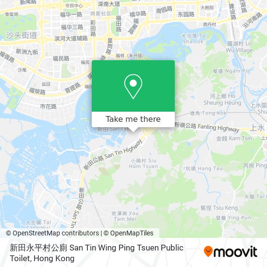 新田永平村公廁 San Tin Wing Ping Tsuen Public Toilet map