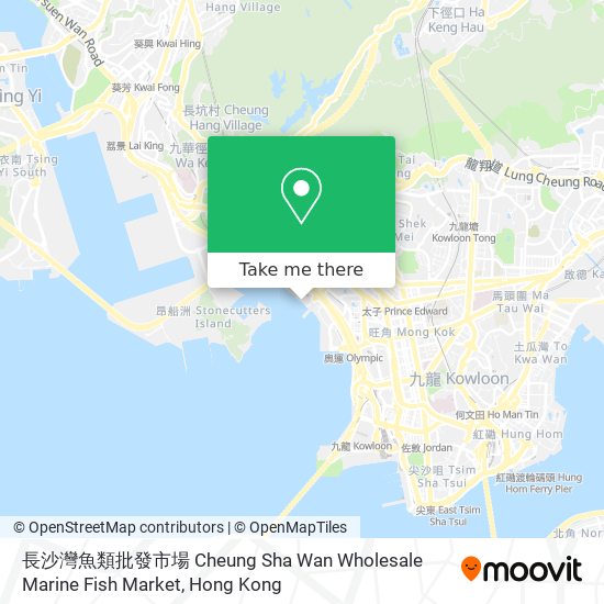 長沙灣魚類批發市場 Cheung Sha Wan Wholesale Marine Fish Market map