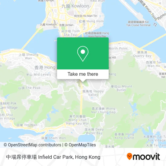 中場席停車場 Infield Car Park map