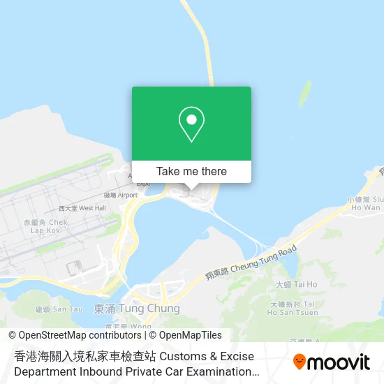 香港海關入境私家車檢查站 Customs & Excise Department Inbound Private Car Examination Building地圖