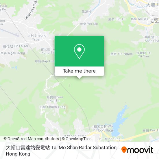 大帽山雷達站變電站 Tai Mo Shan Radar Substation map