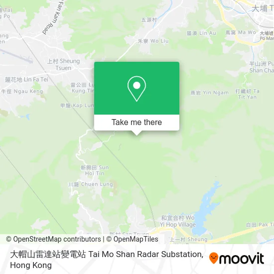 大帽山雷達站變電站 Tai Mo Shan Radar Substation map