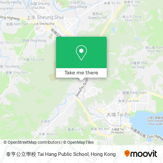 泰亨公立學校 Tai Hang Public School map
