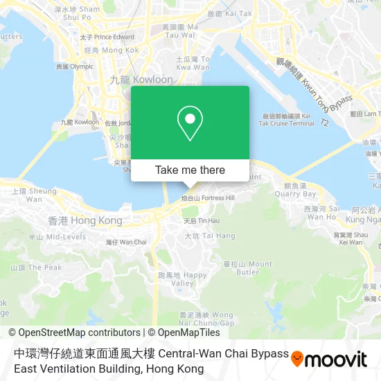 中環灣仔繞道東面通風大樓 Central-Wan Chai Bypass East Ventilation Building map