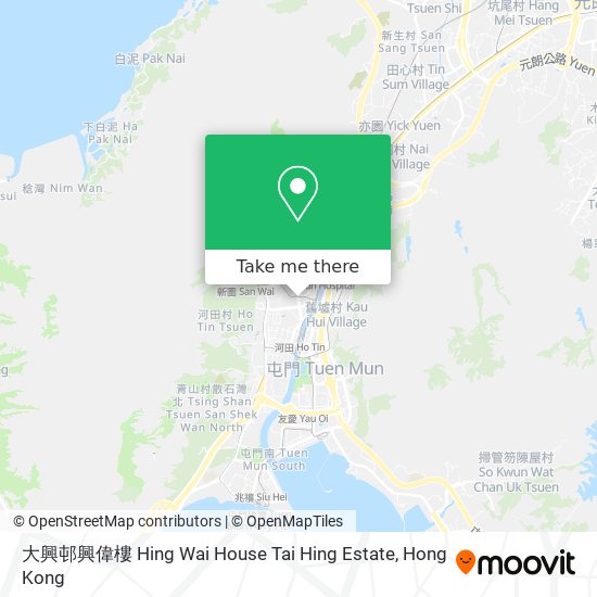 大興邨興偉樓 Hing Wai House Tai Hing Estate map