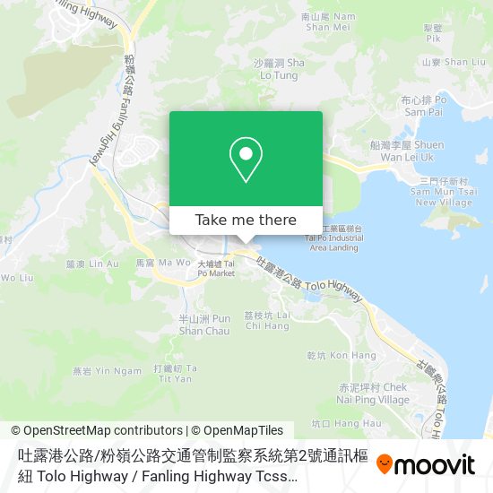 吐露港公路 / 粉嶺公路交通管制監察系統第2號通訊樞紐 Tolo Highway / Fanling Highway Tcss Communication Hub No.2 map