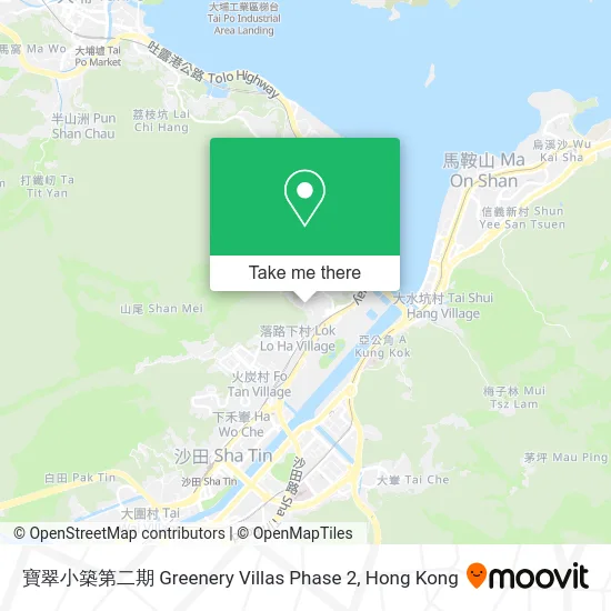 寶翠小築第二期 Greenery Villas Phase 2 map