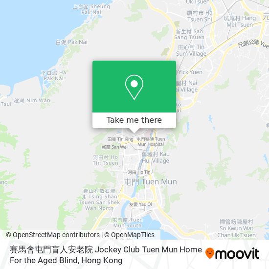 賽馬會屯門盲人安老院 Jockey Club Tuen Mun Home For the Aged Blind map