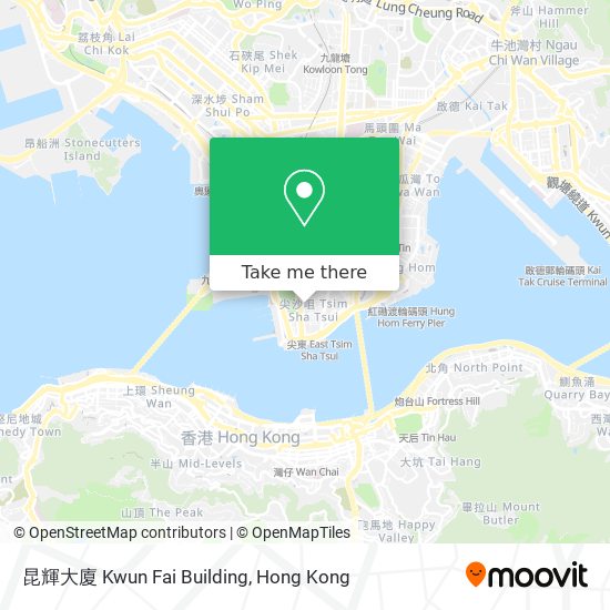 昆輝大廈 Kwun Fai Building map