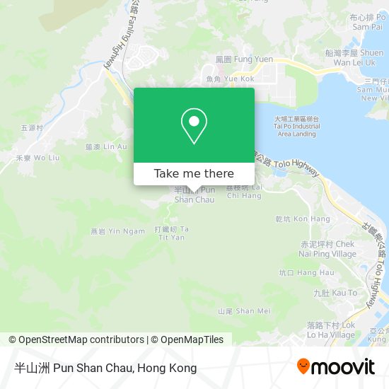 半山洲 Pun Shan Chau map