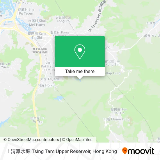上清潭水塘 Tsing Tam Upper Reservoir map