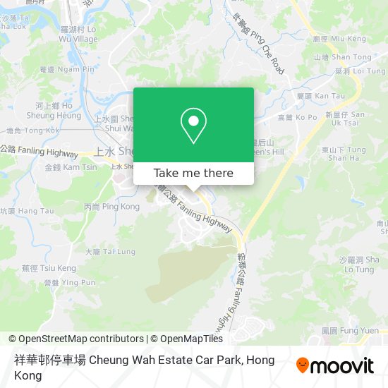 祥華邨停車場 Cheung Wah Estate Car Park map