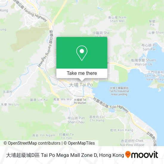 大埔超級城D區 Tai Po Mega Mall Zone D地圖