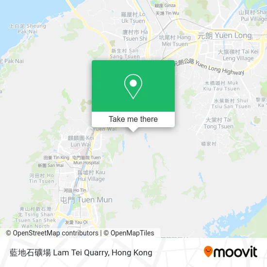 藍地石礦場 Lam Tei Quarry map