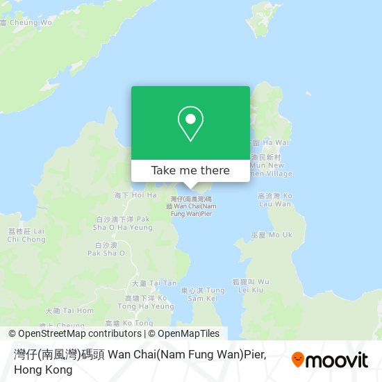 灣仔(南風灣)碼頭 Wan Chai(Nam Fung Wan)Pier map