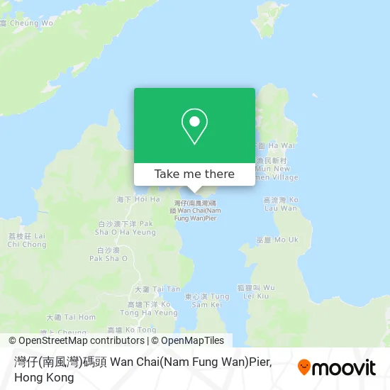 灣仔(南風灣)碼頭 Wan Chai(Nam Fung Wan)Pier地圖
