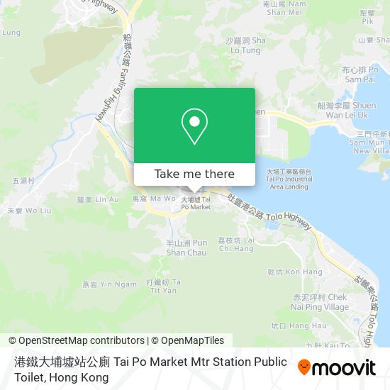 港鐵大埔墟站公廁 Tai Po Market Mtr Station Public Toilet map