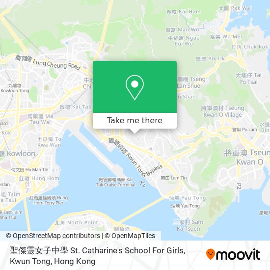 聖傑靈女子中學 St. Catharine's School For Girls, Kwun Tong map