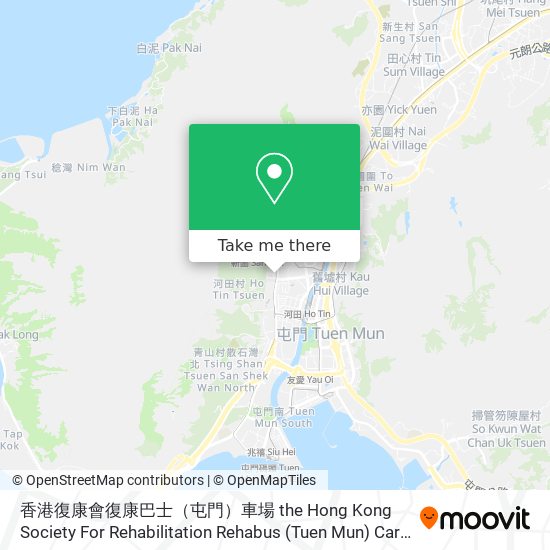 香港復康會復康巴士（屯門）車場 the Hong Kong Society For Rehabilitation Rehabus (Tuen Mun) Car Park map