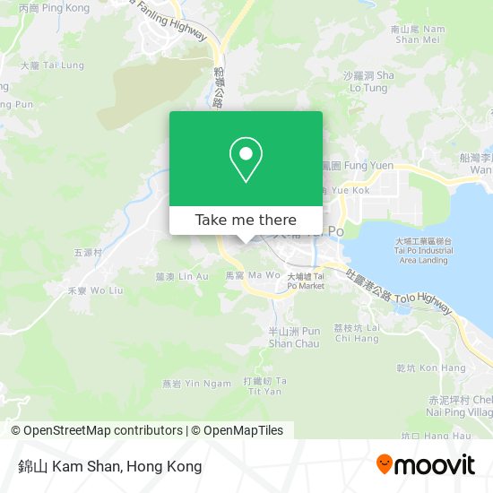 錦山 Kam Shan map