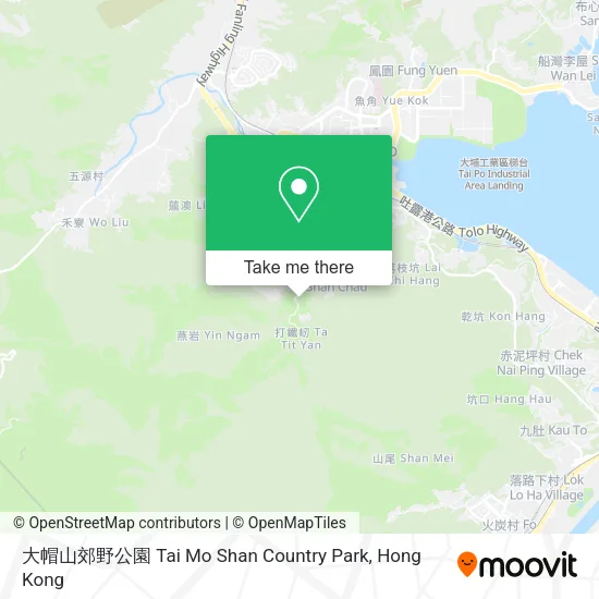 大帽山郊野公園 Tai Mo Shan Country Park map