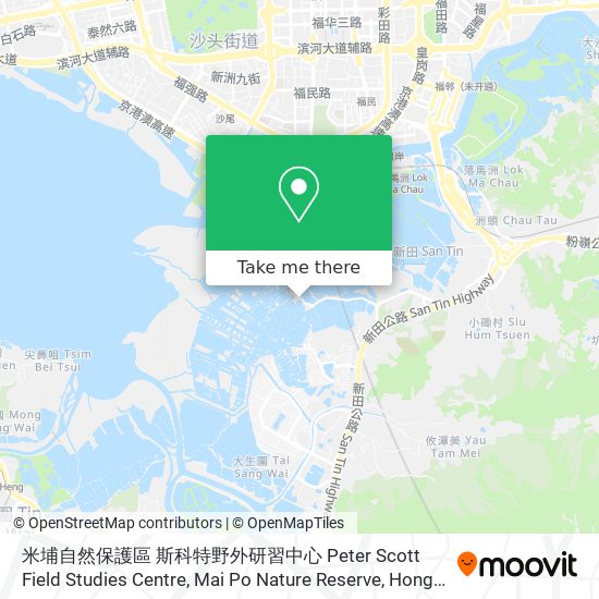 米埔自然保護區 斯科特野外研習中心 Peter Scott Field Studies Centre, Mai Po Nature Reserve map