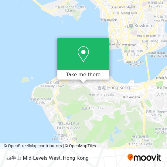 西半山 Mid-Levels West map