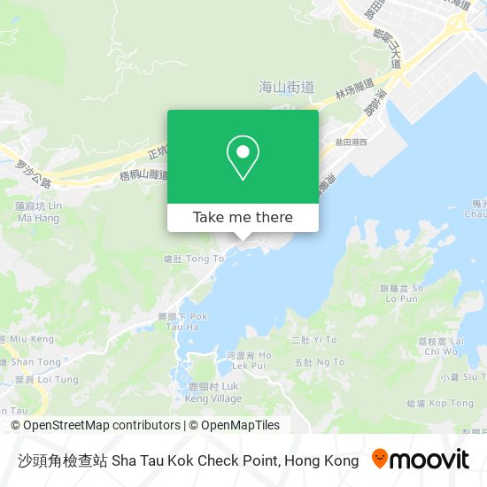 沙頭角檢查站 Sha Tau Kok Check Point map
