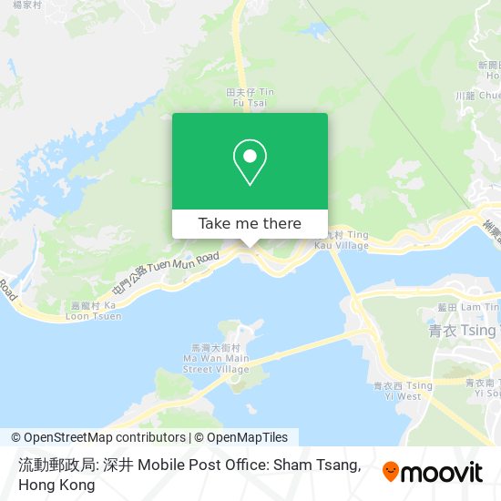 流動郵政局: 深井 Mobile Post Office: Sham Tsang map